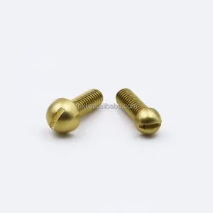 ASME ANSI JIS custom inch metric cnc machine Slotted Round Head Screws brass