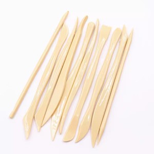 Wooden Pottery <b>Tools</b> 10 Piece Set Thin Blade Scrapers For Clay Sculpting And Diy Crafting - Product Image 4