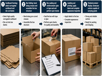Boîte en carton ondulé kraft personnalisée en gros avec rabats supérieurs, étiquette, emballage logistique durable pour l'expédition