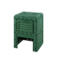 Bac de compostage rapide en plastique recyclé pour feuilles et déchets, grand bac à compost pour terreau fertile, composter de jardin