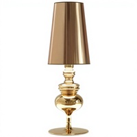 Lampe de table moderne en tissu de lin nordique, lampe de chevet à LED à intensité variable avec base en métal pour la décoration de chambre à coucher et d'hôtel