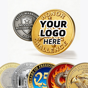 Pièces commémoratives personnalisées sur mesure avec logo 2D/3D en émail, alliage de zinc, plaqué or, argent, laiton – Collection de pièces de souvenir - Product Image 1