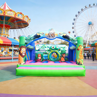 Château gonflable commercial personnalisé pour la location de fêtes, modèle Traparlin, en forme de grenouille, pour enfants