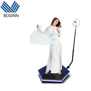 บูธถ่ายภาพ 360 องศา แพลตฟอร์มหมุนถ่ายภาพพาโนรามา 360 องศา แท่นเต้นรำ ฉากเวที กระจกเงาเวทมนตร์ 3 มิติ โคมไฟกระจกเงา - Product Image 1