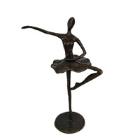 Statuette de ballerine en fonte, statue de danseuse abstraite, décoration de table, artisanat en métal, cadeau, ornement, accents décoratifs