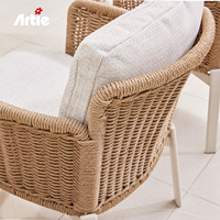Artie Supply meubles en rotin patio salle à manger ensemble style moderne mobilier d'extérieur restaurant chaises de jardin et table pour 6