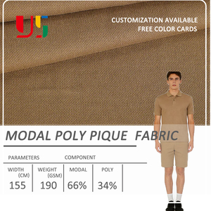Tissu en maille modal poly tricoté, doux et confortable, certifié OEKO-TEX, couleur personnalisée, pour polo et vêtements de sport pour femmes - Product Image 2