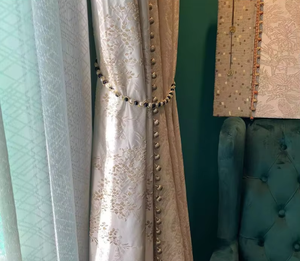 2025 mètres <span class=keywords><strong>blanc</strong></span> Floral haute précision tissu nouveau Jacquard salon rideaux chambre occultant rideaux de confidentialité - Product Image 2