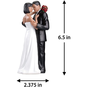 Collection Home Decor Afro-Américaine Tendre Moment Mariage Couple Figurines Résine Décorations De Mariage - Product Image 2
