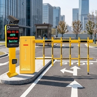 Barrière de circulation SHUNXIANG SC04 LPR ALPR à moteur sans balais, protection IP55, voyant de signalisation jaune, bras de 4,5 m pour la sécurité
