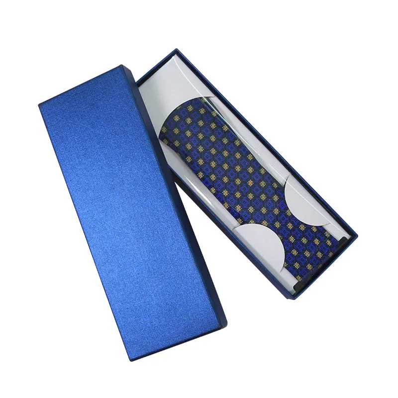 China Latest Fashion Low Moq Man Woven 100% Silk Neck Tie Sets With Box and LOGO