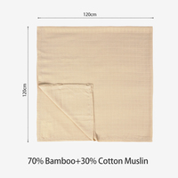 Couverture bébé en coton bambou tissé, couleurs unies, légère, douce, froissée, écologique, pour poussette et crèche, en mousseline