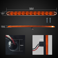 Feux de freinage, de stop, de clignotant et de position latérale à LED 12V 24V pour voiture, camion et remorque, barre lumineuse d'avertissement LED, lampe de stop pour camion