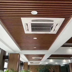 Décoration de plafond <span class=keywords><strong>en</strong></span> plastique composite Décorations de toit Plafond WPC Bois PVC Faux plafond moderne imperméable Panneau mural étanche 2.8m - Product Image 6