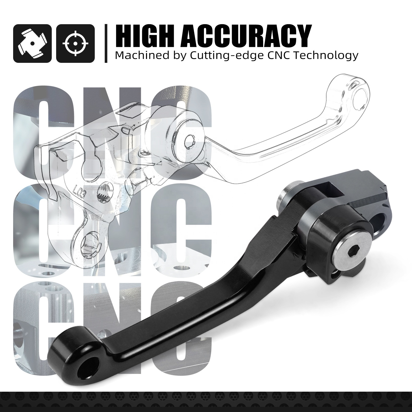 For CRF150F/CRF230F 2003-2020 CNC Dirt Bike Brake Clutch Levers Logo Handle US