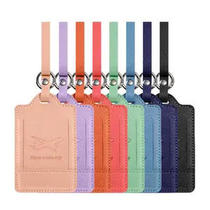 Personalized Customized Service Exquisite PU Leather Travel Tag Professional Waterproof Protection Luggage Tag