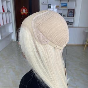 En stock, prêt à être expédié, blond 60 #    Perruque en dentelle de cheveux humains européens pour femmes blanches, cheveux Remy, perruque colorée - Product Image 4