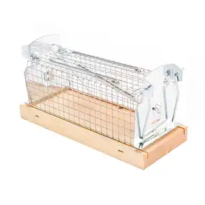 Trapro Metal Houten Rat Knaagdier L & S Size Trap Klikval Voor Ratten En Andere Grote Knaagdieren Vangen Draadgaas Kooi