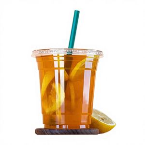 Gobelets jetables en PET de 98 mm, 16 oz, 500 ml avec logo personnalisable, impression sérigraphique et couvercles pour boissons froides, sodas, jus et thé Boba - Product Image 1
