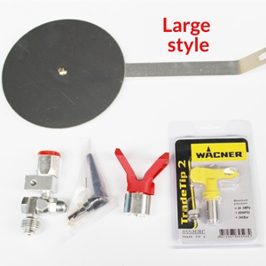 Grande soufflerie anti-éclaboussures sans air pour la Chine avec buse rotative, outil de bordure à séparation de couleurs et déflecteur surdimensionné, accessoires pour <span class=keywords><strong>cabine</strong></span> de <span class=keywords><strong>peinture</strong></span> - Product Image 2