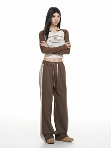 Pantaloni sportivi larghi da <span class=keywords><strong>donna</strong></span> pantaloni larghi <span class=keywords><strong>grigi</strong></span> a vita alta pantaloni sportivi da <span class=keywords><strong>donna</strong></span> pantaloni larghi da <span class=keywords><strong>donna</strong></span> con Logo personalizzato - Product Image 4