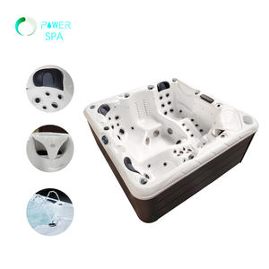 <span class=keywords><strong>Spa</strong></span> <span class=keywords><strong>Jacuzzi</strong></span> de Luxe Familial 5 Personnes pour l'Extérieur, Baignoire Balnéo Approuvée CE avec Haut-Parleur Bluetooth et Lumière LED - Product Image 5