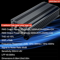 Amplificateur de haut-parleurs de voiture 4.1 CH, 5 canaux, 80W 4CH + 250W 1CH, 4 ohms, pleine gamme, basses puissantes, amplificateur de subwoofer de voiture classe D