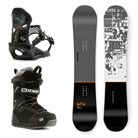 Ensemble de snowboard complet XCMAN pour hommes The Lost Era Ligero-2 avec fixations et bottes, tout-terrain, coupe régulière pour débutants