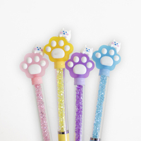 Bolígrafos de Lujo O&Q con Diseño de Pata de Gato, Novedosos, Promocionales, de 0.7mm, Azules, Ecológicos, de Plástico, No Borrables, para la Escuela