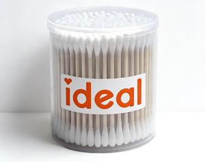 Bâtonnets en bambou, cotons-tiges double extrémité avec embouts ronds, 75 mm, 300 pièces/boîte, excellents cotons-tiges pour l'hygiène et les soins de beauté - Product Image 2