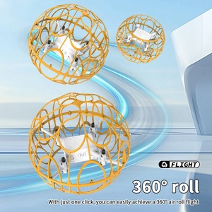 Mini drone de football RC en forme d'OVNI avec lumière LED, gyroscope, retournement à 360 degrés, <span class=keywords><strong>cage</strong></span> de protection, jouet volant pour enfants, drone de football RC - Product Image 3