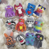 Jouet transfrontalier tendance en PU, Gadget anti-stress Squishy Monstre à dents, Poupée en sachet surprise, Mignon-étrange, Pétillant et original