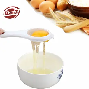 Bakest Separador De Ovo De Plástico Barato Cozinha Food-grade Gadgets Ferramenta Mini Filtro Branco Divisor De Gema De Ovo