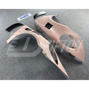 Aile avant de style TopCar pour Porsche 911 992, ailes en fibre de carbone sèche - Product Image 5