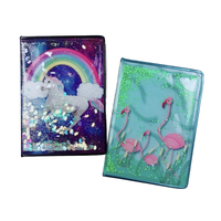 Bloc-notes paillettes en PVC pour agenda, carnet de notes à paillettes, Gel de couverture, liquide, pour journal intime