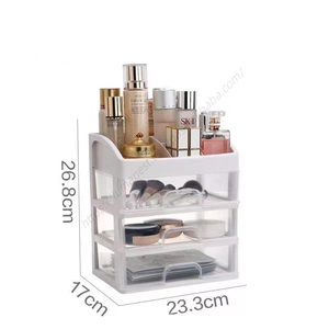 Vente en gros de tiroirs de bureau multifonctionnels en plastique transparent, organisateur de maquillage en cristal, boîte de rangement pour cosmétiques et bijoux - Product Image 3