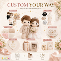 Osos de Peluche Personalizados Premium para Recuerdos de Boda, Juguetes de Peluche de Tela Reciclada para Despedidas de Soltera, Fabricante Mayorista