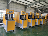 Machine de soufflage de bouteilles d'eau semi-automatique 4 cavités 2000BPH