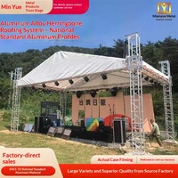 Structure de treillis en alliage d'aluminium pour tente à baldaquin en chevrons avec support d'éclairage, taille personnalisable pour scène et exposition