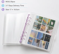 Protège-cahier/album photo en PVC souple transparent avec reliure spirale et anneaux ronds – Idéal comme cadeau