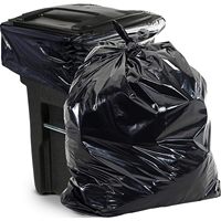 Bolsas de basura negras de alta resistencia de 65 galones, 1.5 mil, 50x48 pulgadas, paquete de 50, para uso en construcción al aire libre por contratistas