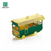 Bâtiments de Bus personnalisés en métal, pièces, modèle de Puzzle 3D fait à la main, construction, bricolage