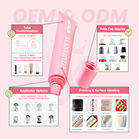 Tube de baume à lèvres rose personnalisé, tube de luxe à presser, 10-30 ml, tubes à lèvres en plastique, contenants vides avec bouchon à clapet