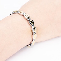 Venta al por mayor 4 en 1 elegante titanio germanio pulsera magnética saludable joyería de moda brazaletes