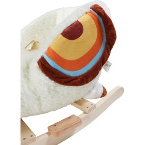 Alpaga blanc Animal en peluche à <span class=keywords><strong>bascule</strong></span> jouets cheval d'équitation en bois enfants cheval à <span class=keywords><strong>bascule</strong></span> - Product Image 6