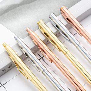 Nieuwe aanwinst: gepersonaliseerde logo-pennen, cadeaupennen, zilver, rosé goud, goudkleurige metalen balpennen met aangepast logo - Product Image 2
