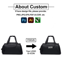 Sac de sport de luxe personnalisé avec logo, grande capacité, imperméable, en polyester Oxford, portable, pour voyage, sport et fitness