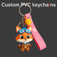 Anpassbarer 3D PVC-Kunststoff-Schlüsselanhänger 3D-Puppenanhänger mit Bildern Individualisierter Cartoon-Anhänger Logo-Druck Massenanpassung