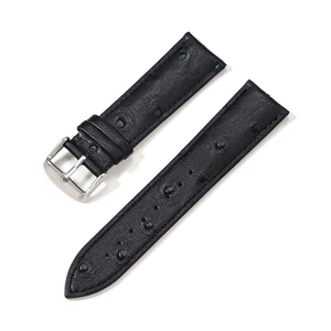 Bracelet de montre en cuir d'autruche véritable, universel, double face, 18mm 19mm 20mm 21mm 22mm - Product Image 5