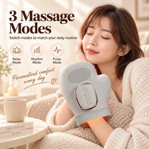 Masajeador de Manos Inalámbrico con Terapia de Calor, Guante de Masaje con Presión de Aire, 3 Modos, Portátil, Relajación de Palma, Dedos y Muñeca - Product Image 3